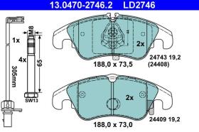 ATE LD2746 - CERAMIC PASTILLA DE FRENO