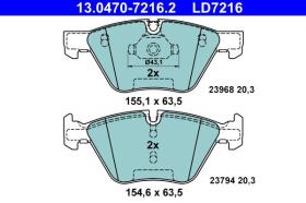 ATE LD7216 - CERAMIC PASTILLA DE FRENO