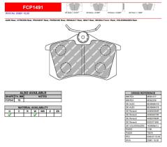 FERODO RACING FCP1491H - JGO PASTILLAS FRENO FERODO RACING